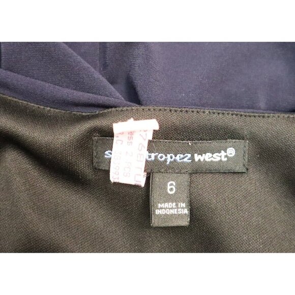 SAINT TROPEZ WEST - WOMEN'S NAVY BLUE STRETCH KNIT DRESS - SIZE 6 - Picture 8 of 8